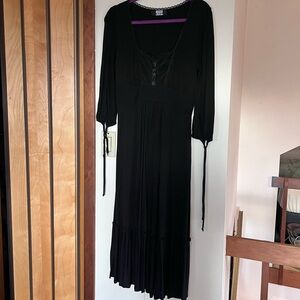 Vintage Midi Black Dress